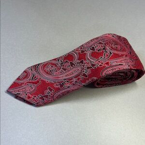 Bruno Piattelli Red Paisley Silk Tie